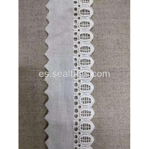 Ivory Raschel Cotton Lace para accesorios de prendas de vestir